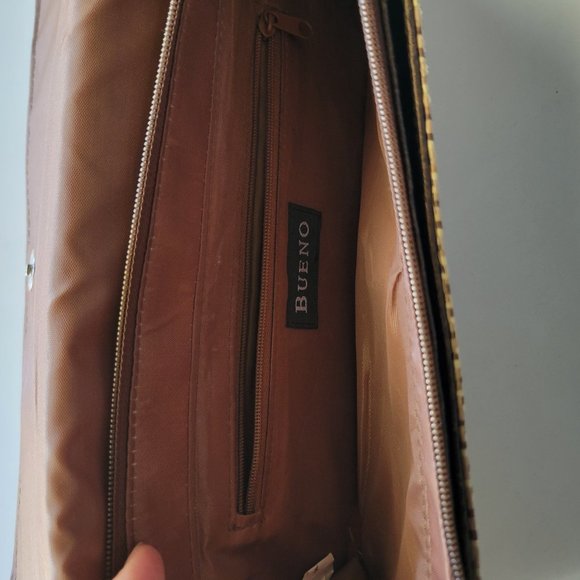 Womens Woven Straw Clutch Purse Beige Neutral Coin Wristlet Wallet Bow Handbag - Picture 5 of 6